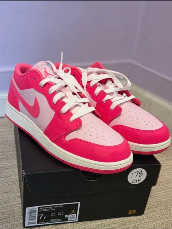 Jordan Shoes - Jordan Low Top Sneakers in Hot Pink and Light Pink - Women's